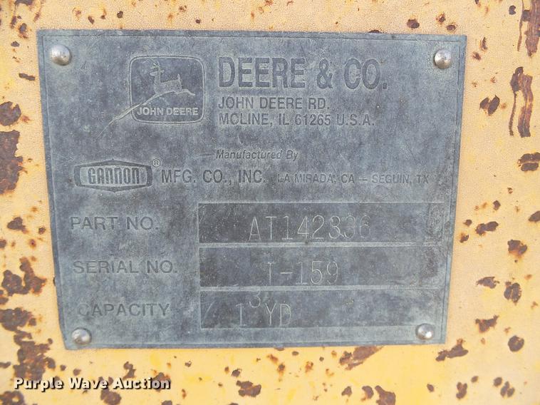 image for item DD5842 1988 John Deere 210C backhoe