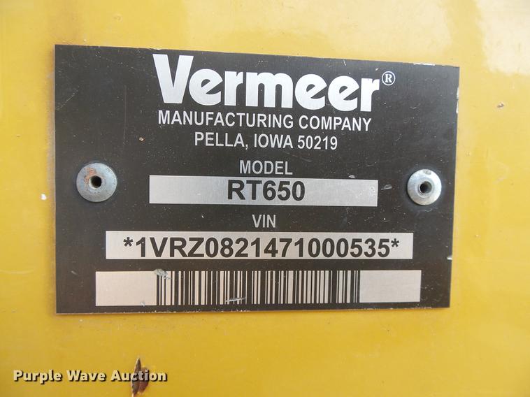 image for item DD5845 2007 Vermeer RT650 trencher