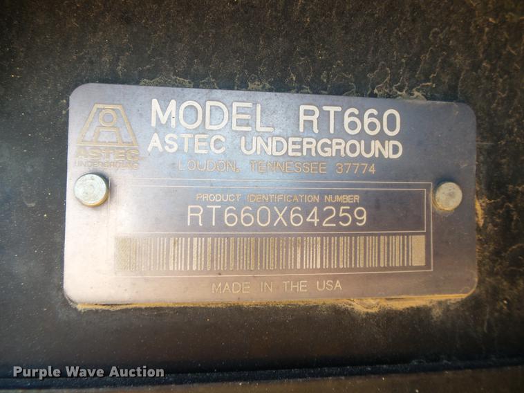 image for item DD5847 2002 Astec RT660 trencher