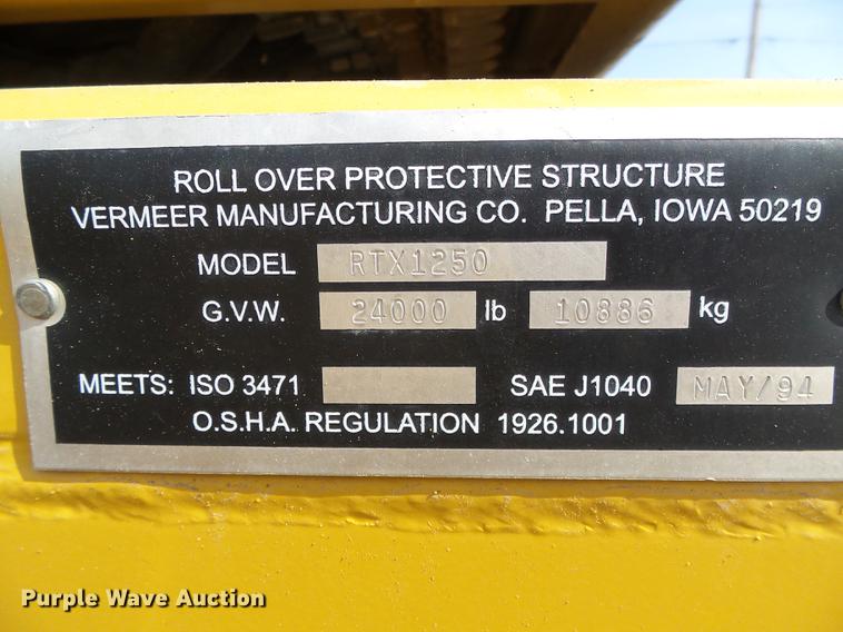 image for item DD5848 2008 Vermeer RTX1250 trencher