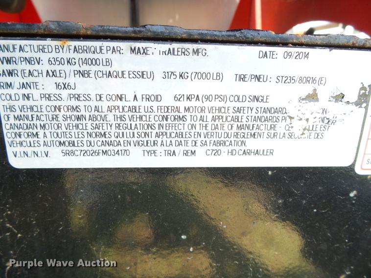 image for item DD5856 2015 Maxey C720-HD slurry pump trailer