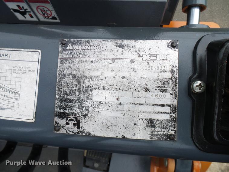 image for item DD5923 2012 Heli GPYD25-TY3 forklift