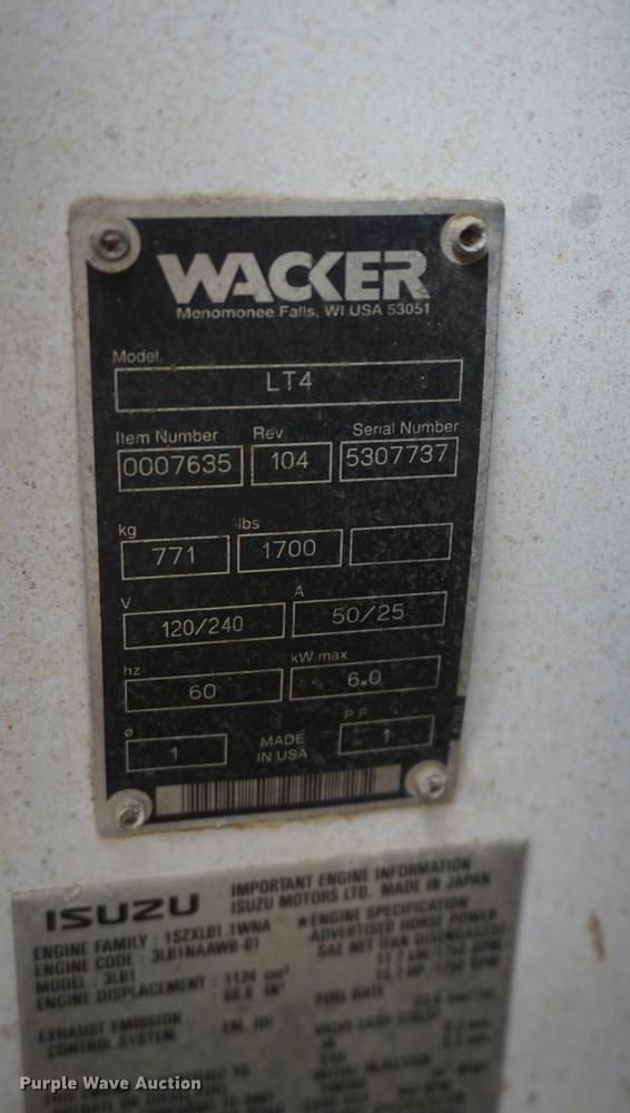 image for item DD6501 (2) Wacker light plants