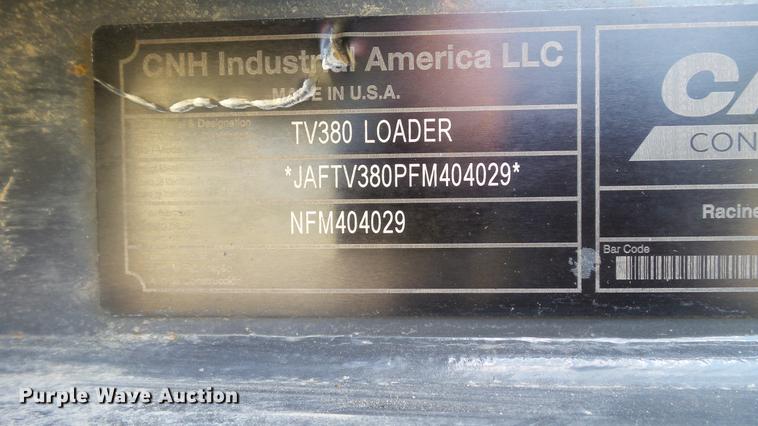 image for item DD7293 2015 Case TV380 skid steer