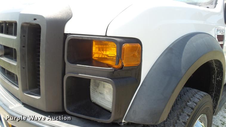 image for item DD7333 2008 Ford F550 Super Duty XL utility bed truck with crane