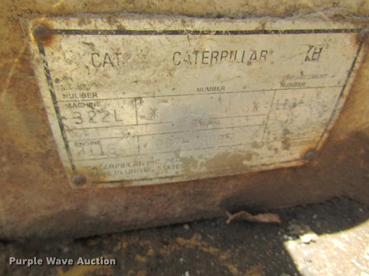 image for item DE5189 1994 Caterpillar 322 L excavator