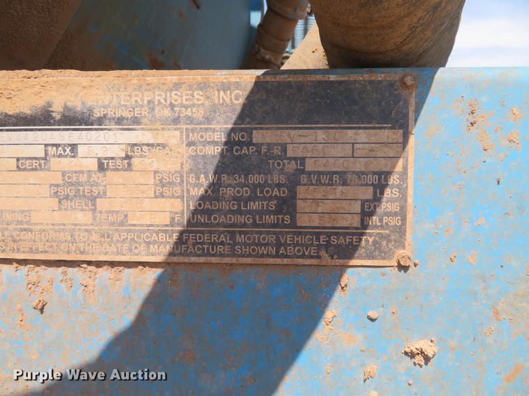 image for item DE6371 2010 VE EV-130 tank trailer