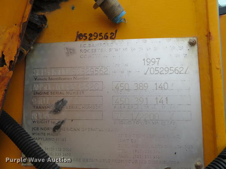 image for item DE6381 1997 JCB 416B wheel loader