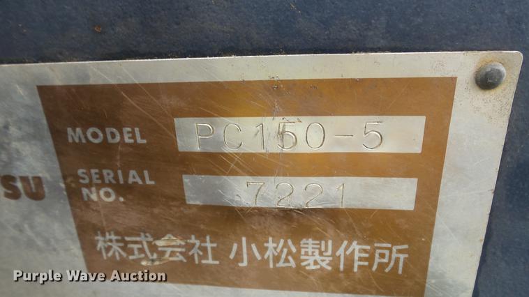 image for item DF4328 1995 Komatsu PC150-5 excavator