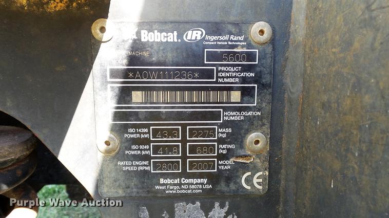 image for item DM9909 2007 Bobcat Toolcat 5600 utility work machine