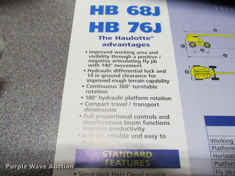 image for item DX9450 2005 Haulotte HB68J boom lift
