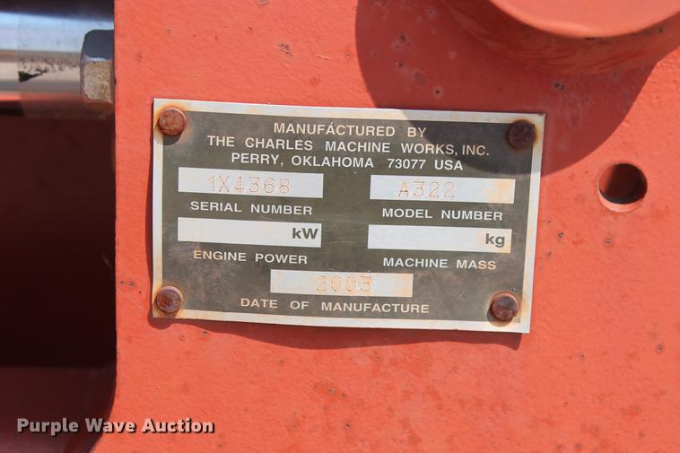 image for item DZ9990 2003 Ditch Witch 3610DD trencher