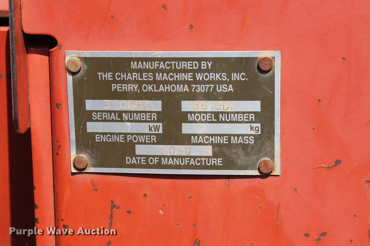 image for item DZ9991 2000 Ditch Witch 3610DD trencher