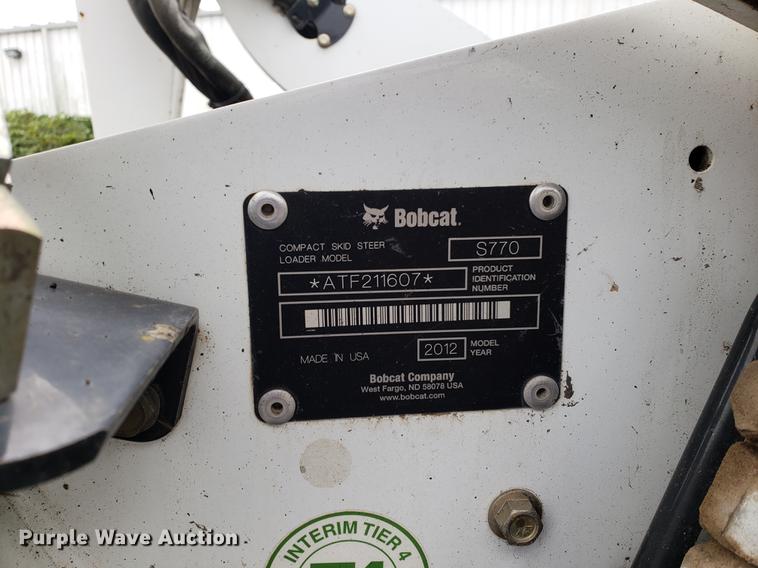 image for item EF9821 2012 Bobcat S770 skid steer