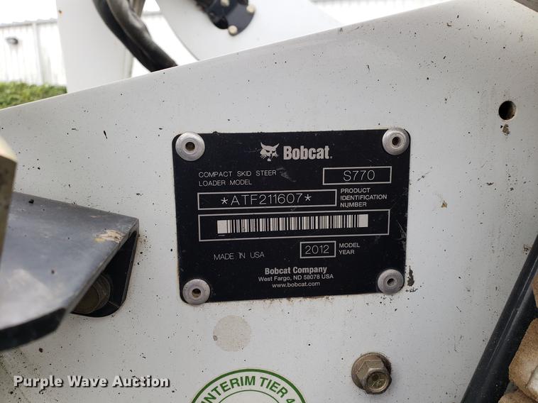 image for item EF9821 2012 Bobcat S770 skid steer