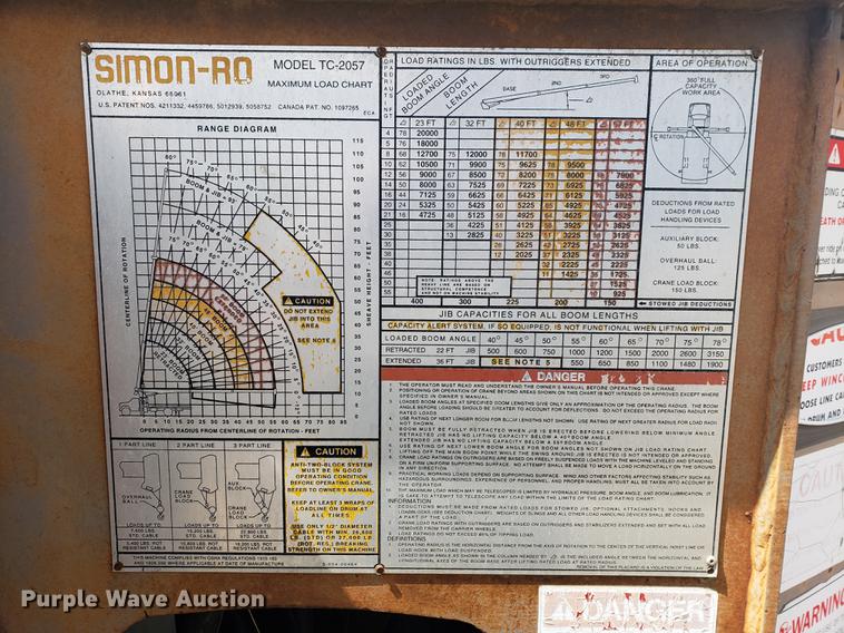 image for item EF9846 1993 Ford F700 crane truck