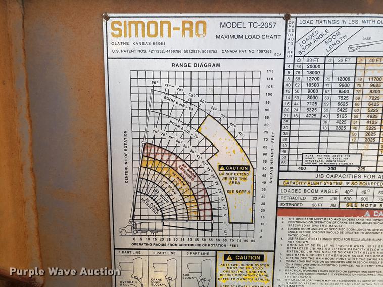 image for item EF9846 1993 Ford F700 crane truck