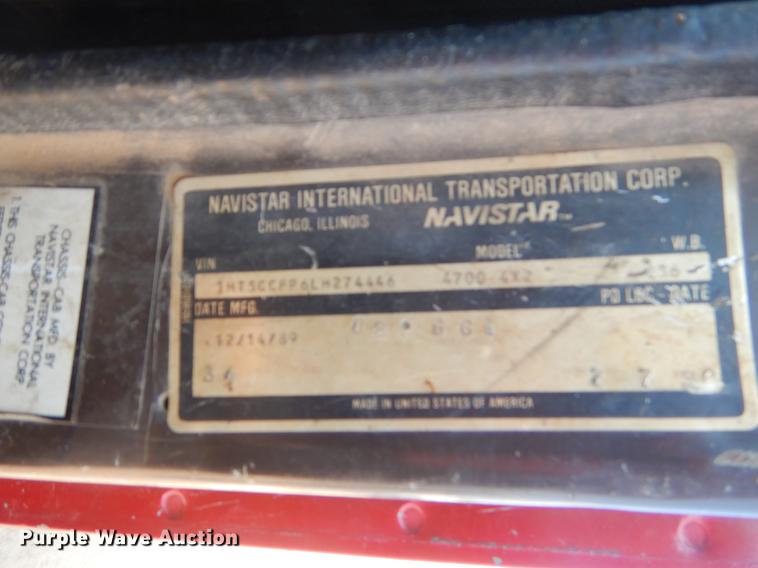 image for item EK9745 1990 International 4700 dump truck