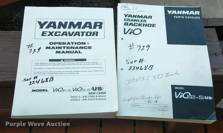 image for item EO9501 Yanmar VIO35-2 mini excavator