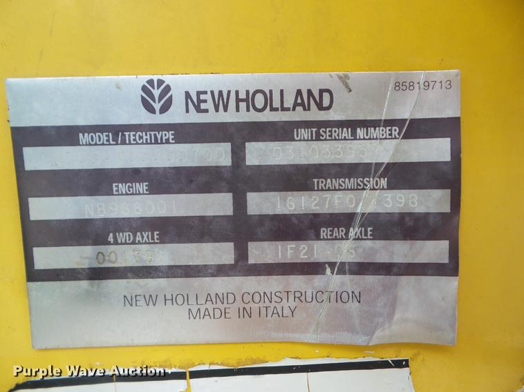 image for item K6259 New Holland LB75 backhoe