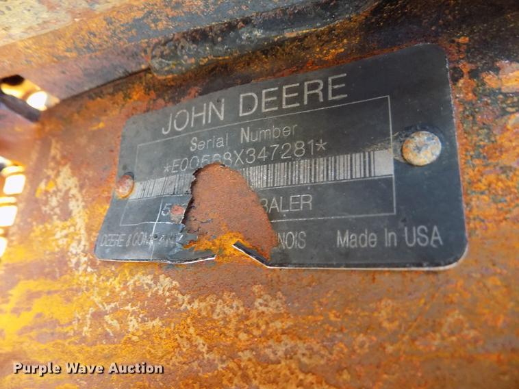 image for item DB9117 2008 John Deere 568 Mega Wide round baler