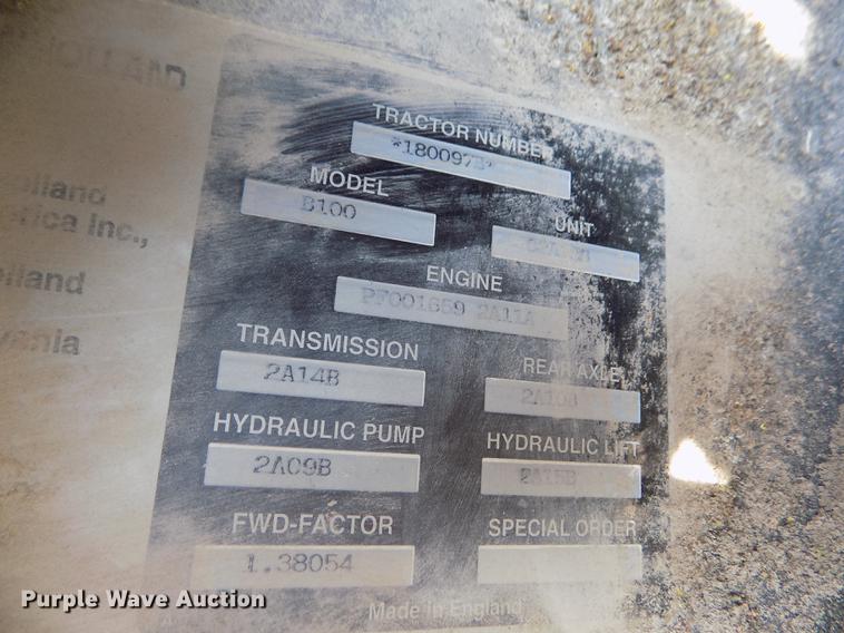 image for item DB9122 2002 New Holland TS100 MFWD tractor