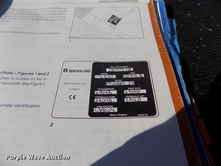 image for item DB9122 2002 New Holland TS100 MFWD tractor