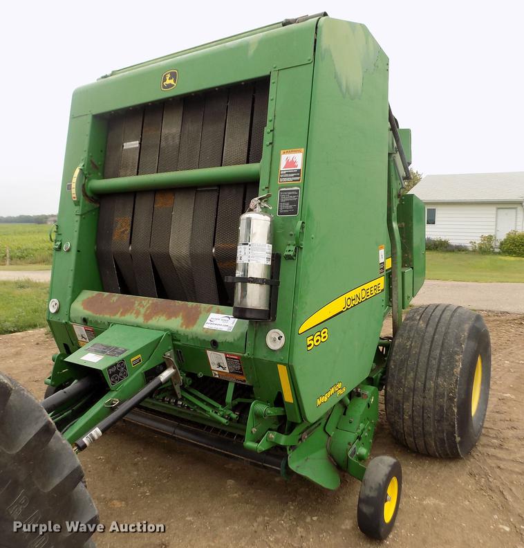 image for item DB9135 2008 John Deere 568 Mega Wide Plus round baler