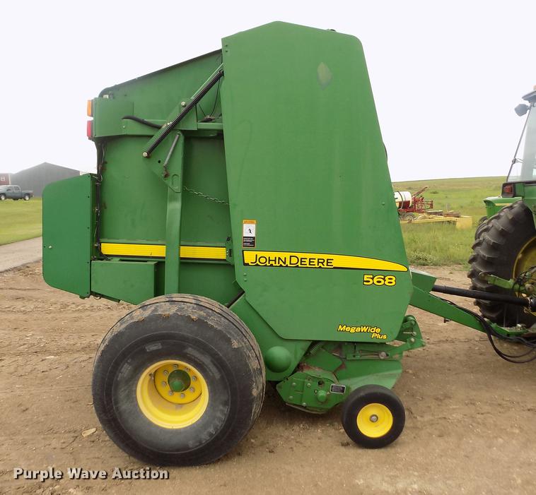 image for item DB9135 2008 John Deere 568 Mega Wide Plus round baler