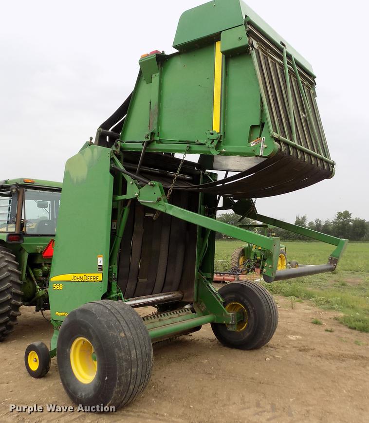 image for item DB9135 2008 John Deere 568 Mega Wide Plus round baler