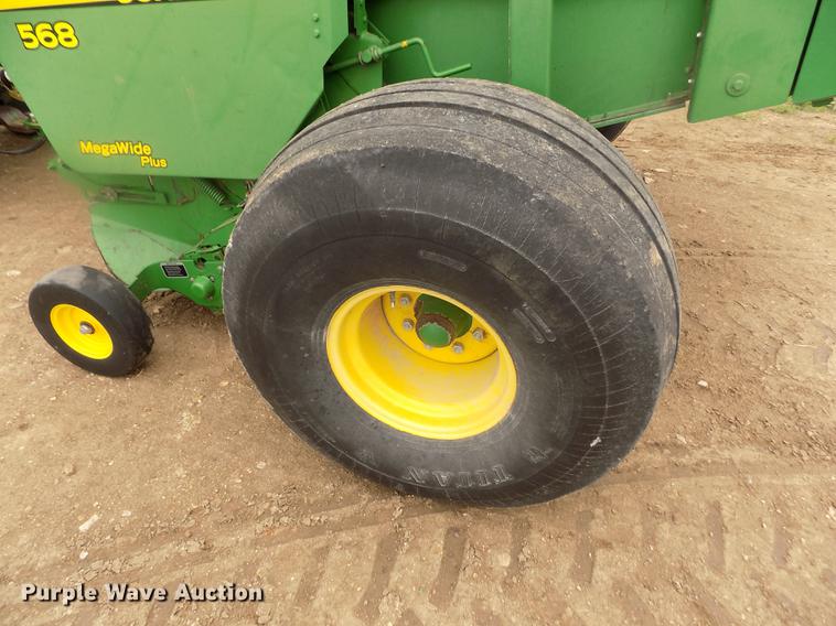 image for item DB9135 2008 John Deere 568 Mega Wide Plus round baler