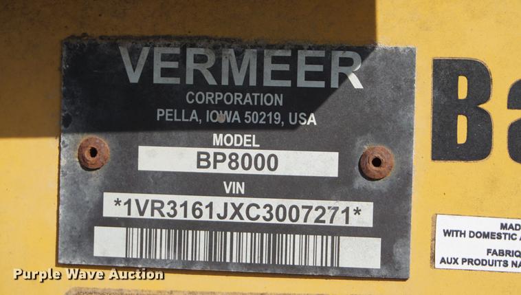 image for item DD6455 2012 Vermeer BP8000 bale processor