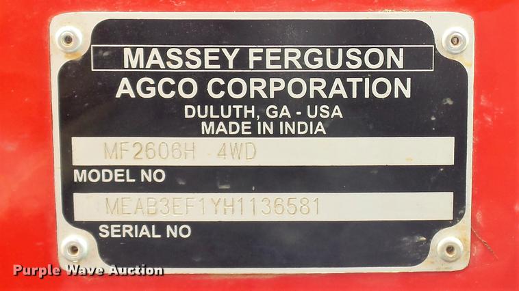 image for item DM9883 2017 Massey-Ferguson 2606H MFWD tractor