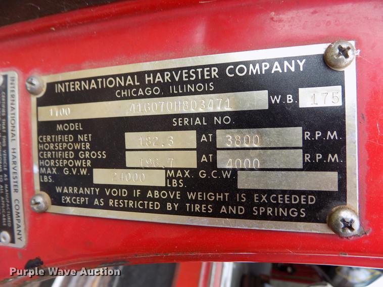 image for item ER9109 1968 International Loadstar 1700 grain truck