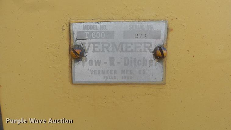 image for item FO9184 Vermeer T600 Pow-R-Ditcher trencher