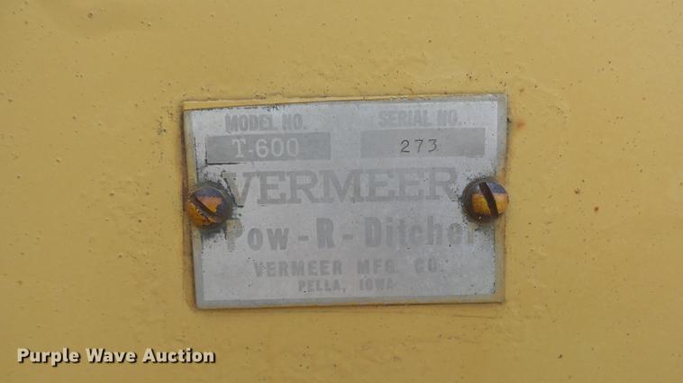 image for item FO9184 Vermeer T600 Pow-R-Ditcher trencher