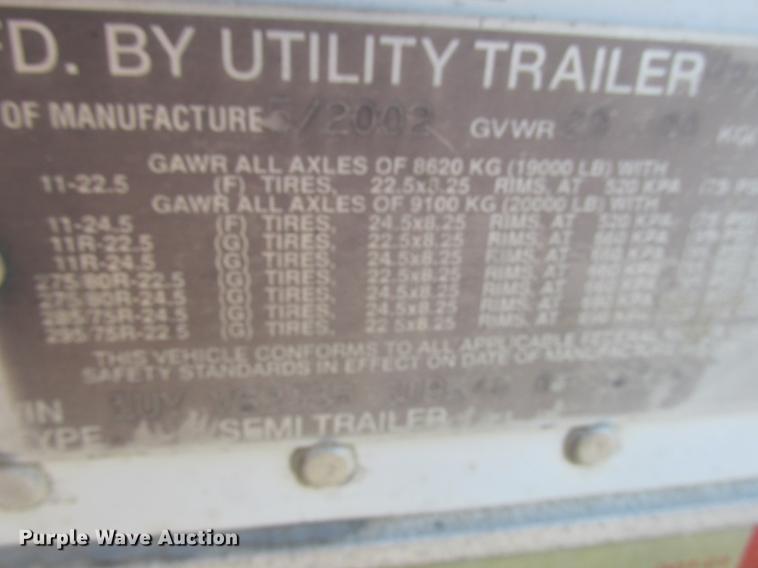 image for item DA8268 2003 Utility 3000R refrigerated van trailer