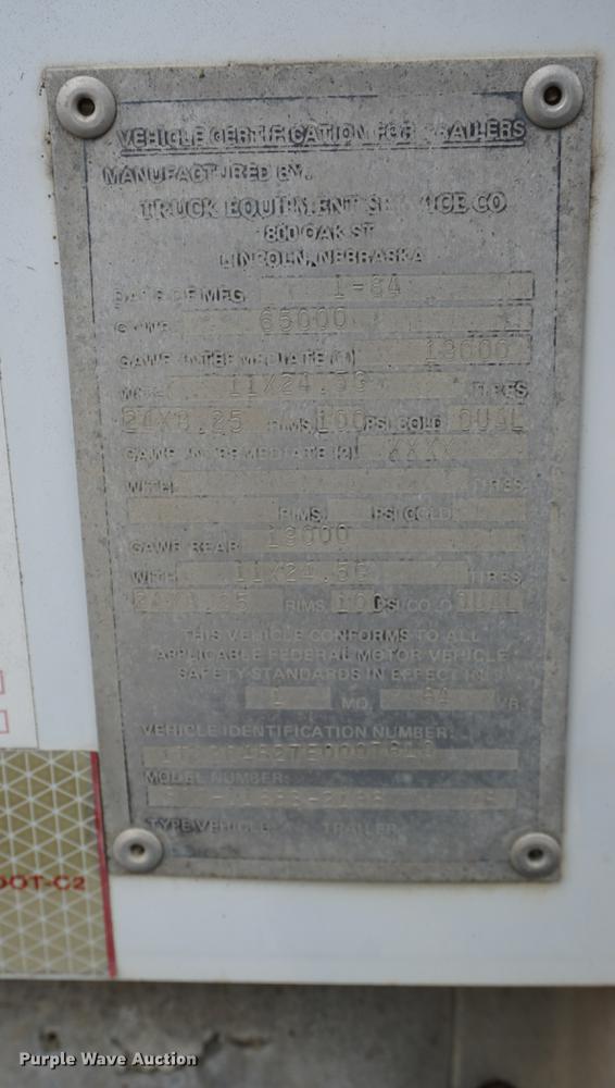 image for item DD6491 1984 Cornhusker triler Wilkens walking floor