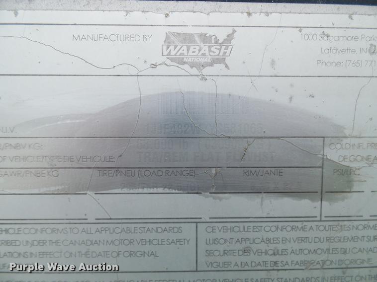 image for item DE5214 2000 Wabash side curtain trailer