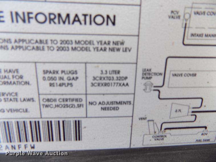 image for item DB8599 2003 Dodge Grand Caravan van