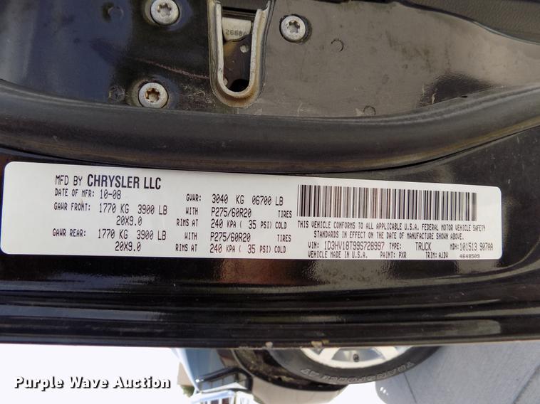 image for item DB9116 2009 Dodge Ram 1500 Quad Cab pickup truck