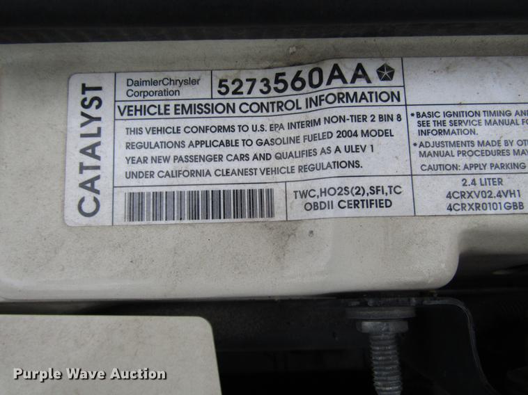 image for item DD4283 2004 Chrysler PT Cruiser