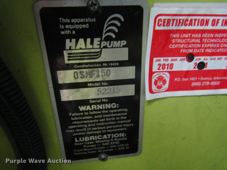 image for item DD4285 1984 Spartan Quint fire truck