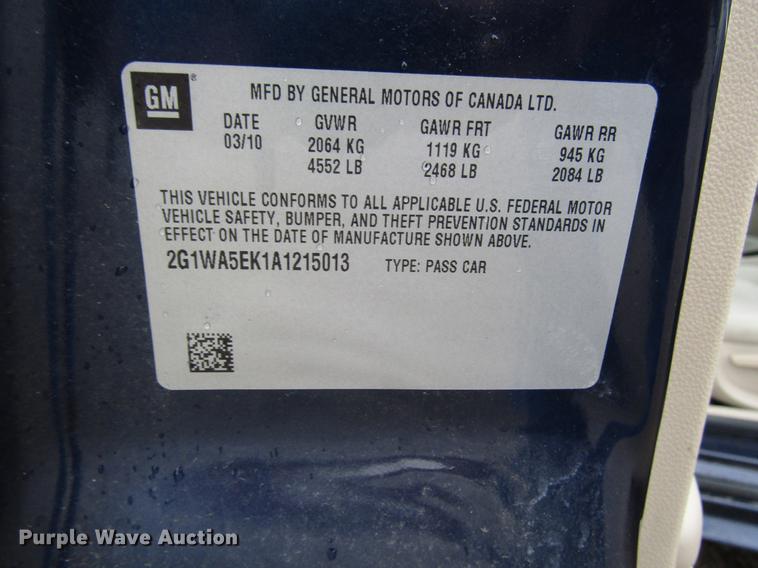 image for item DD4289 2010 Chevrolet Impala