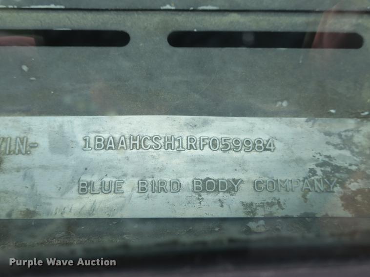 image for item DE3821 1994 Blue Bird TC2000 school bus