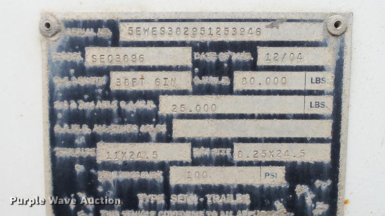 image for item DE4877 2004 Steco SEC3896 refuse transfer trailer