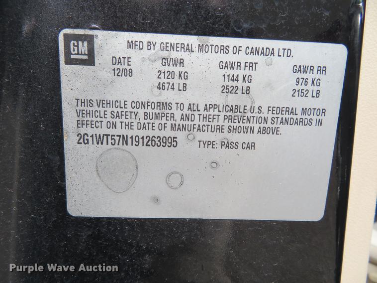image for item DE6395 2009 Chevrolet Impala LT