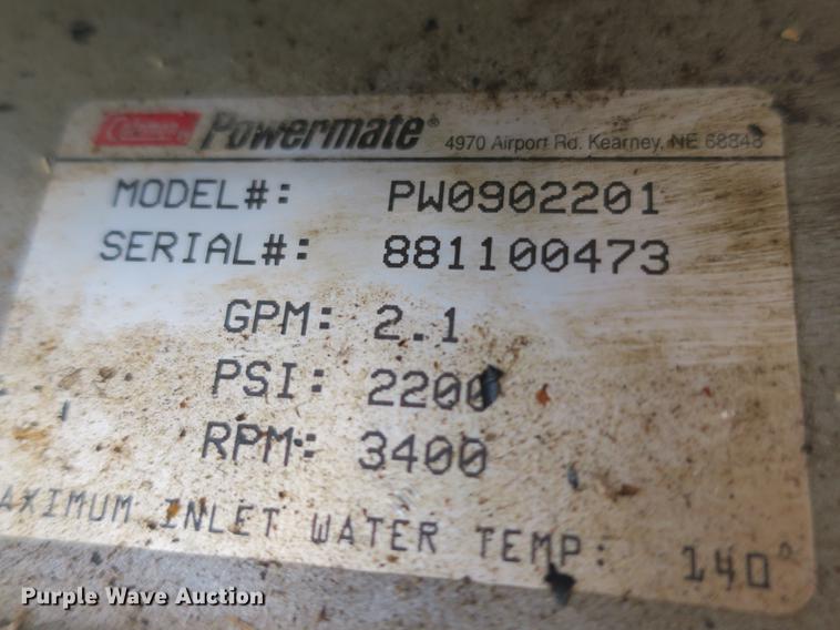 image for item EO9352 Coleman pressure washer