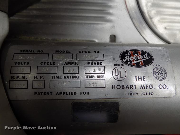 image for item ER9093 Hobart 1612 meat slicer