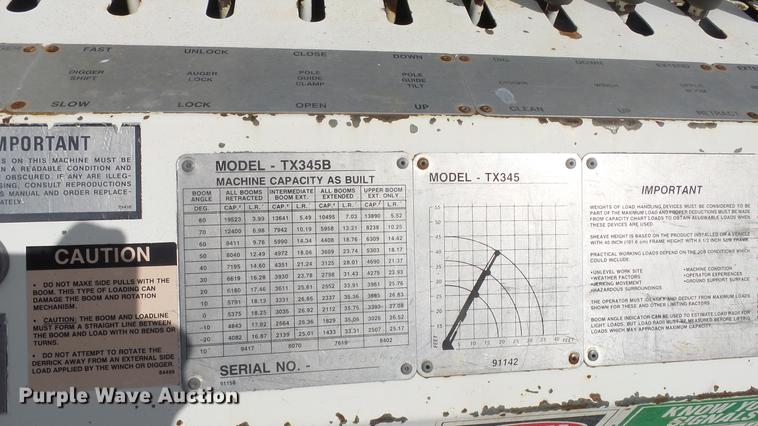 image for item ES9440 1991 Ford F800 digger derrick truck